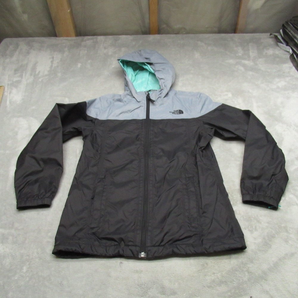 North Face Jacket Kids Medium 10/12 Black Rain Wind Hike TriClimate 3in1 Shell